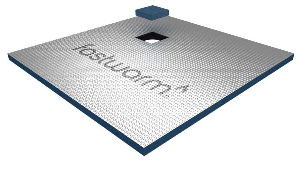 Fastwarm Standard Corner Drain tray — 1200x1200, tray only
