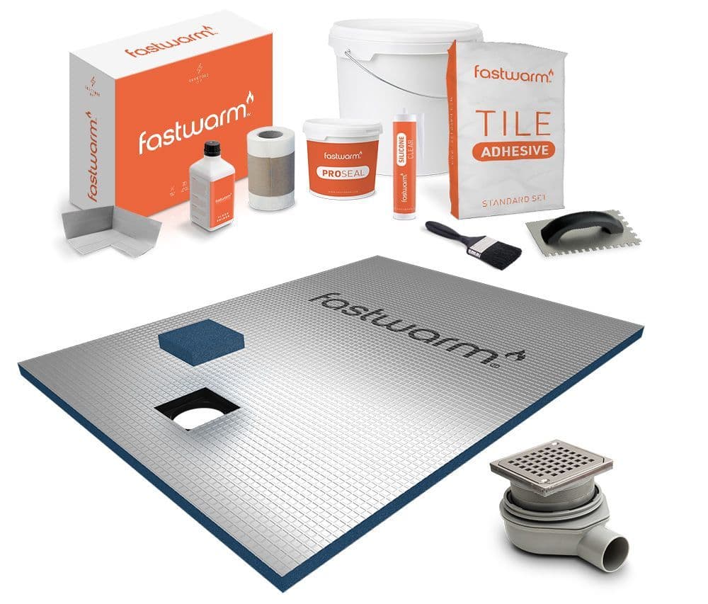 Fastwarm Standard End Drain tray — 1600x900 / Standard