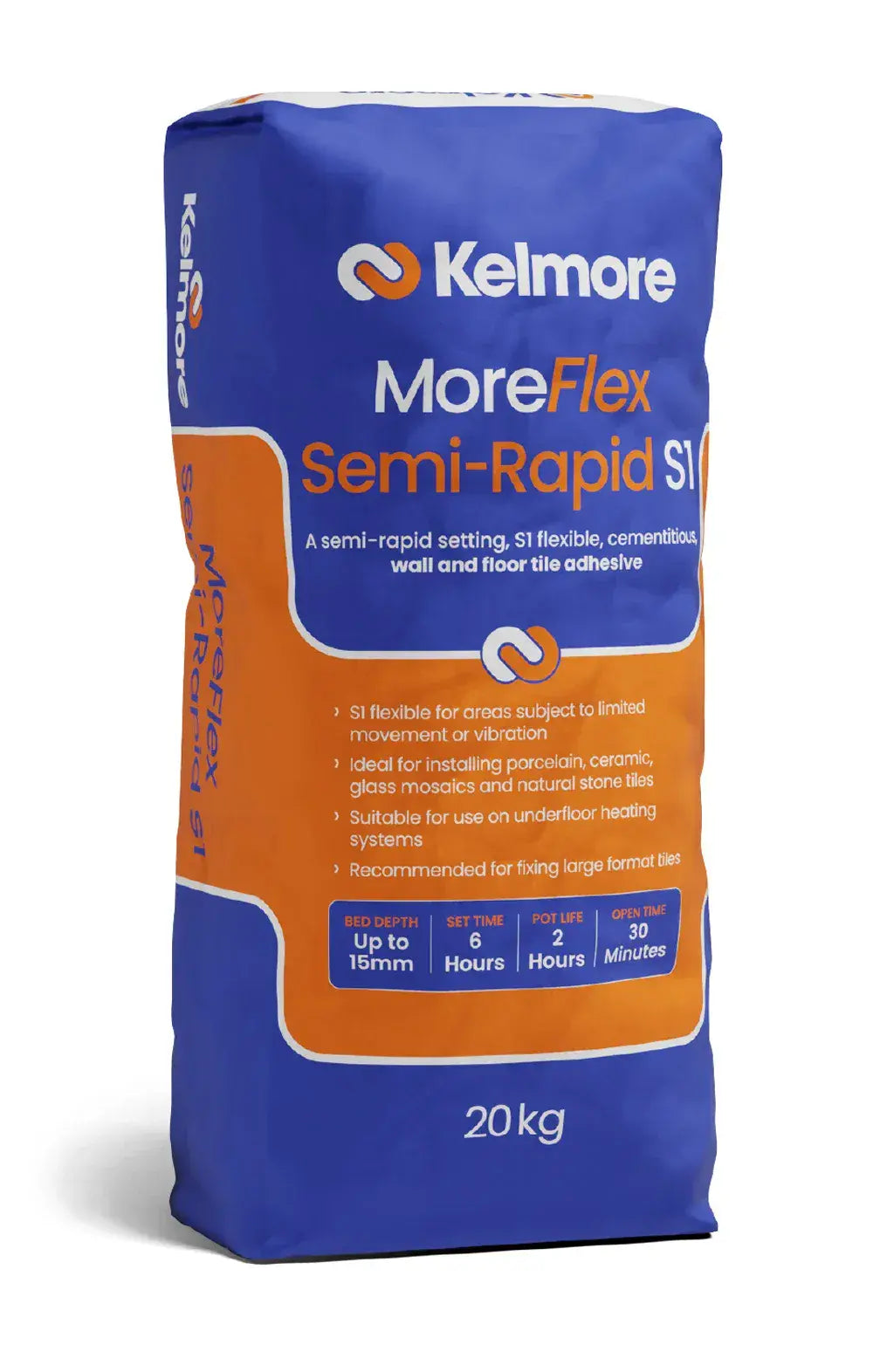 Kelmore MoreFlex SemiRapid S1 Tile Adhesive