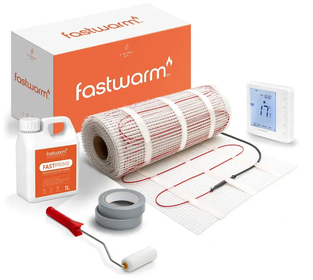 Fastwarm 100W mat kit with Digital thermostat — EKM kit image
