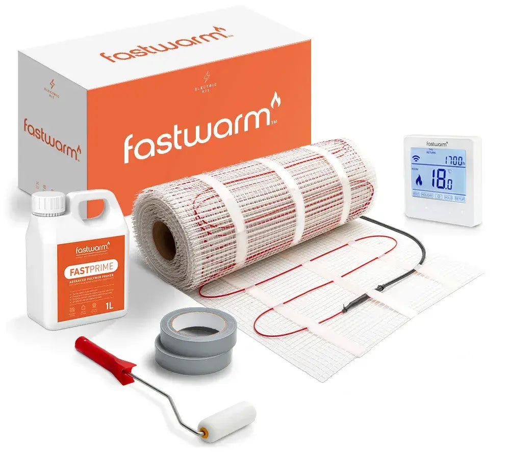 Fastwarm 100W mat kit with WiFi White thermostat — EKM kit image