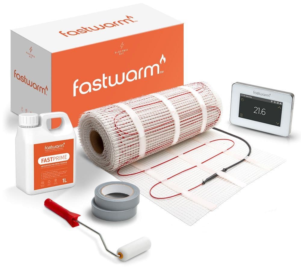 Fastwarm 200W mat kit with Touch White thermostat — EKM kit image